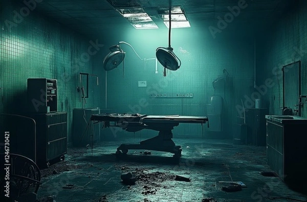 Obraz Ghostly Shadows Linger in a Spooky Surgery Suite