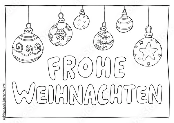 Obraz Ausmalbild Weihnachten
