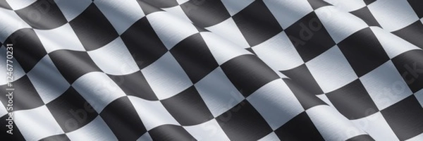 Fototapeta checkered black and white flag background, Racing, Victory, and Speed.
