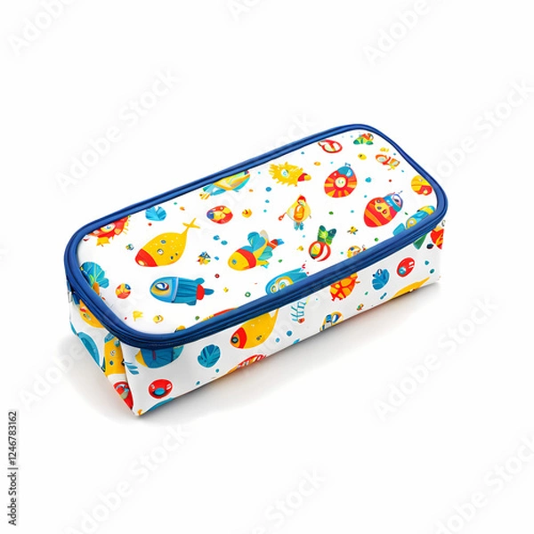 Obraz Pencil Case Isolated on White Background 