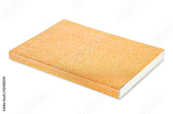 Fototapeta Golden note book isolated.