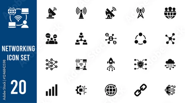Fototapeta networking icon set.