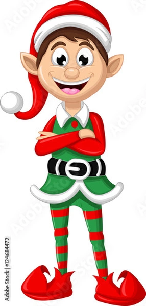 Fototapeta Christmas elf posing