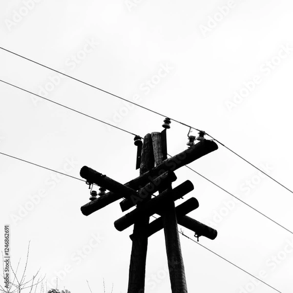 Obraz high voltage post
