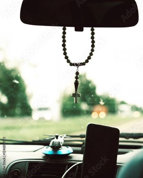 Obraz mobile phone in the window