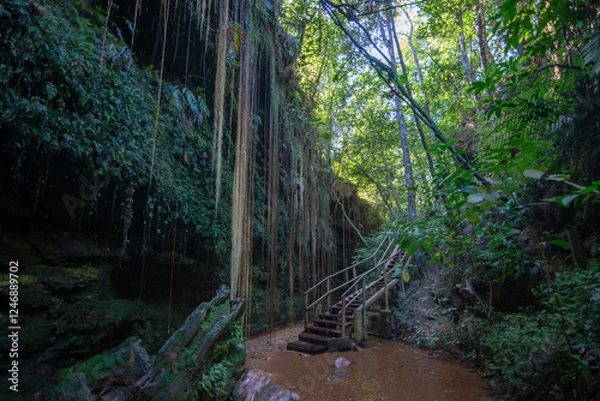Fototapeta View of Cânion Sussuapara (Canyon Sussuapara) at Jalapão State Park - Tocantins, Brazil