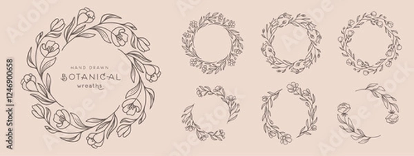 Obraz Wreaths circular foliate vector