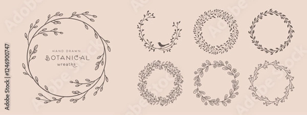 Obraz Wreaths circular foliate vector