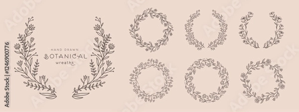 Obraz Wreaths circular foliate vector