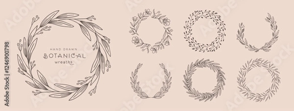 Obraz Wreaths circular foliate vector