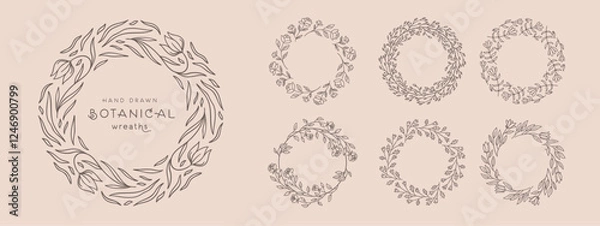 Obraz Wreaths circular foliate vector