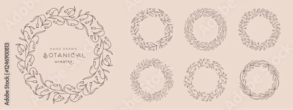 Obraz Wreaths circular foliate vector
