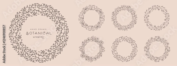 Obraz Wreaths circular foliate vector