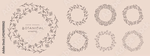 Obraz Wreaths circular foliate vector