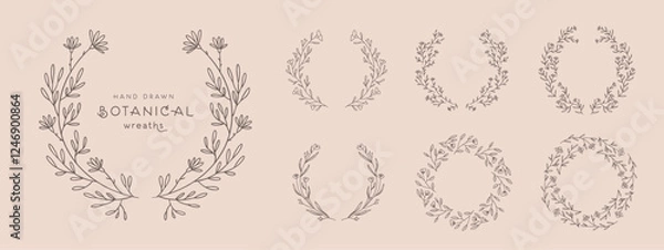 Obraz Wreaths circular foliate vector