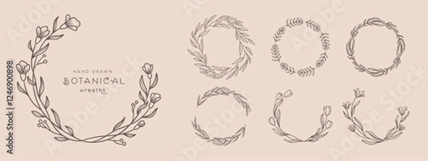 Obraz Wreaths circular foliate vector