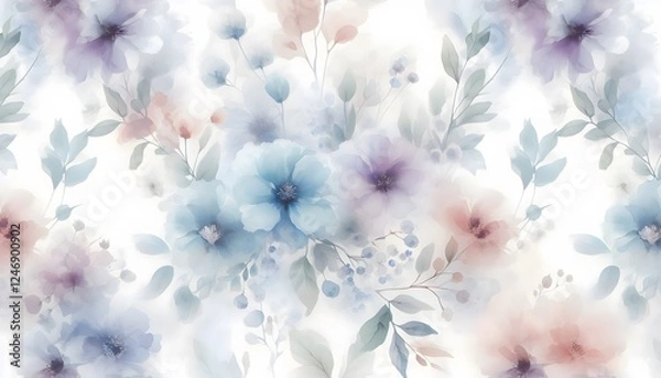 Fototapeta Soft Floral Elegance, GENERATIVE AI