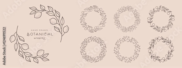 Obraz Wreaths circular foliate vector