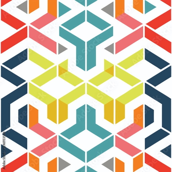 Fototapeta abstract background with colorful cubes