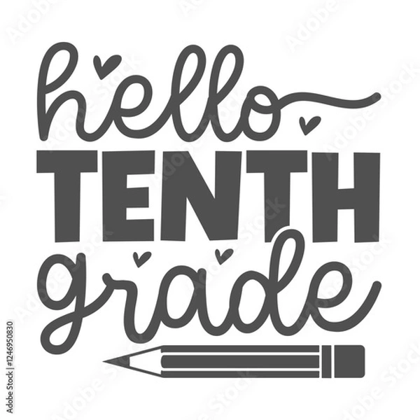 Fototapeta Back To School Saying SVG Design