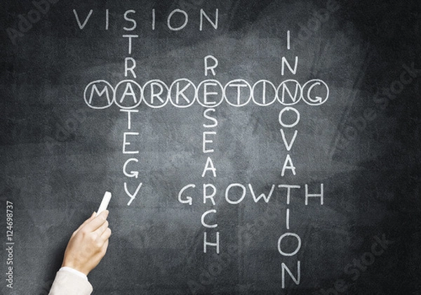 Obraz Woman draw crossword