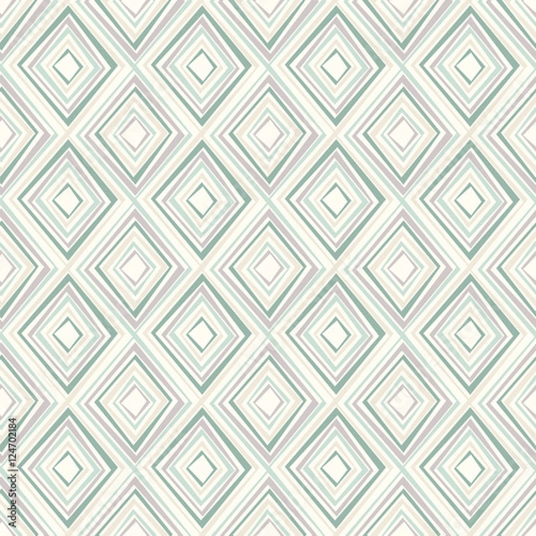 Fototapeta Seamless background in the geometric pattern  of green colors