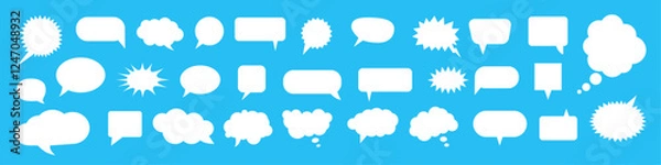 Fototapeta Speech BubblSpeech Bubble set. Talk bubble. Blank empty vector white speech bubbles.e set