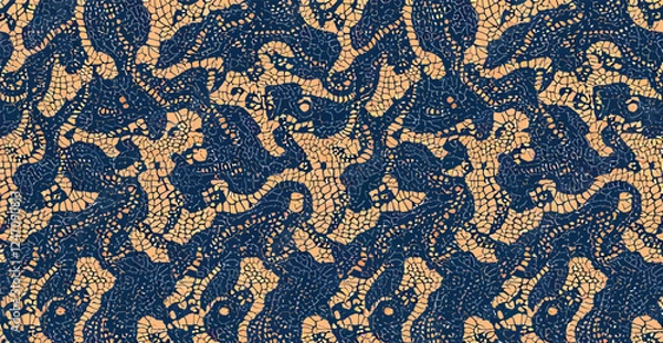 Obraz snake seamless pattern