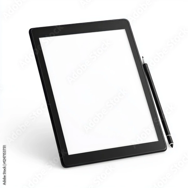 Obraz Graphics tablet isolated on white background