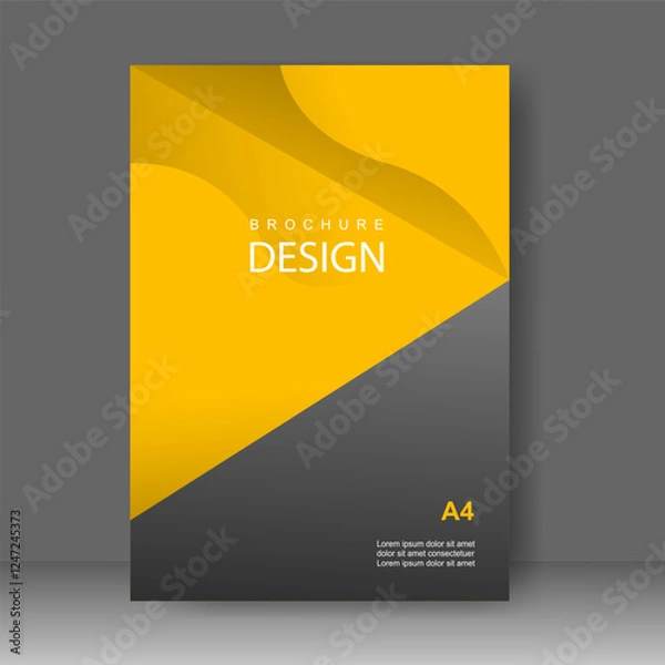 Obraz Book cover design modern technology style. Annual report. Brochure template, catalog. Simple Flyer promotion. magazine. Vector illustration