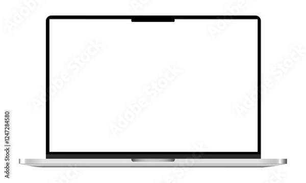 Obraz Easily display your designs on this laptop mockup, complete with a transparent background and a blank, customizable screen