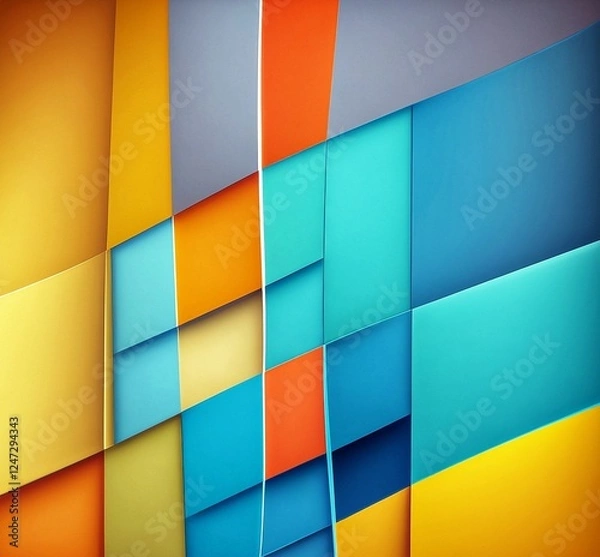 Fototapeta Texture colorée en 3D abstraite