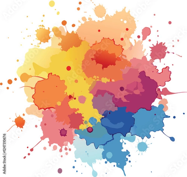 Fototapeta watercolor texture splatter stain background