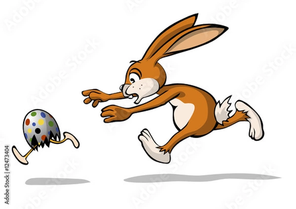 Obraz Zajączek goni jajko