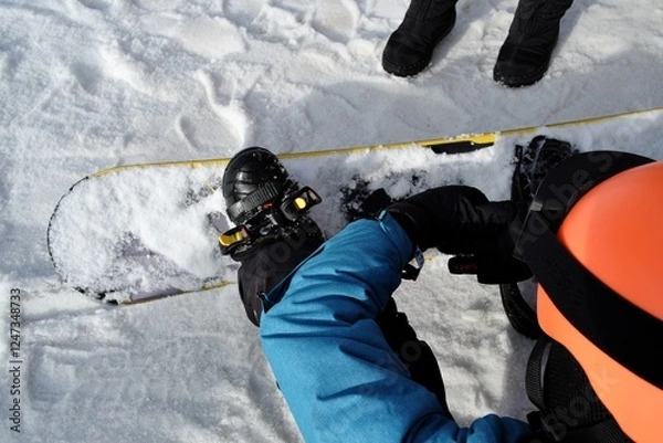 Obraz chłopak ze snowboard
