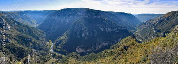 Fototapeta Gorges du tarn - point sublime au petit matin