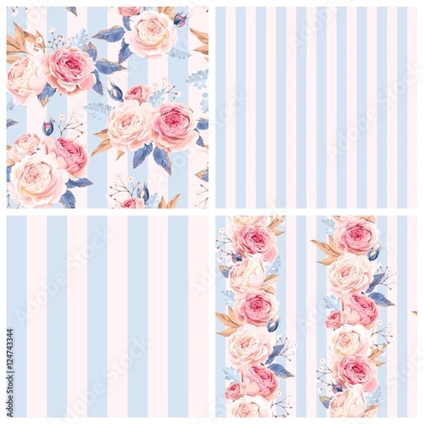 Fototapeta Shabby chic patterns
