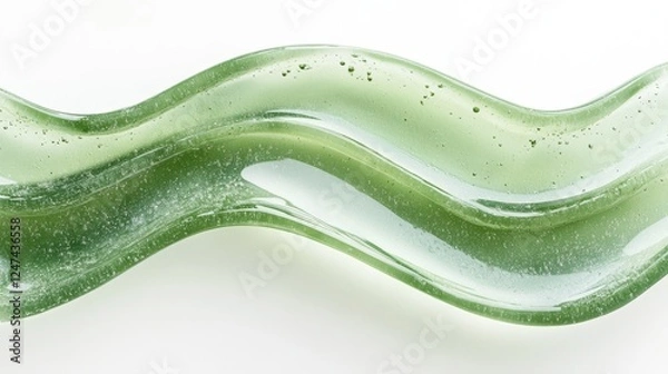 Fototapeta A wavy green glass dish, showcasing a smooth and artistic design for decorative use.