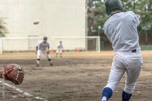Fototapeta 高校野球試合風景