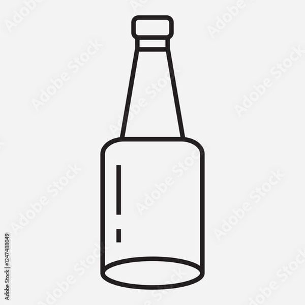 Fototapeta Simple Minimalist Bottle Icon Design