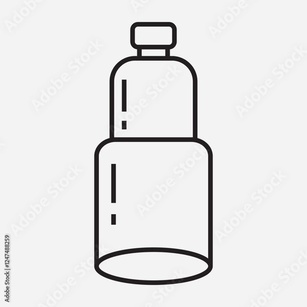 Fototapeta Simple Minimalist Bottle Icon Design