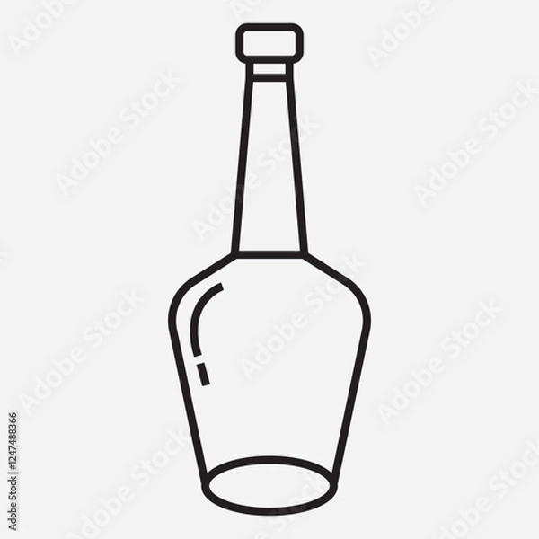 Fototapeta Simple Minimalist Bottle Icon Design