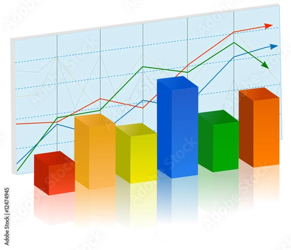 Fototapeta marketing graph
