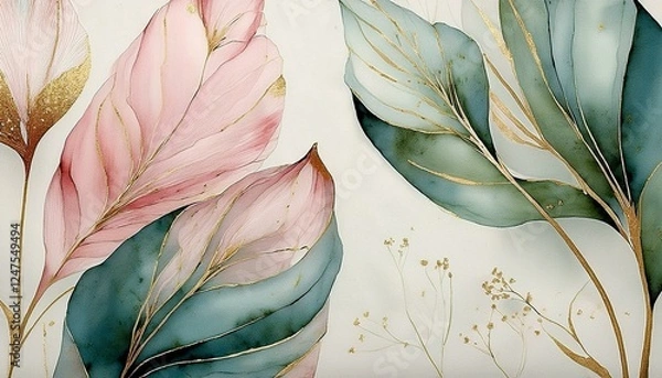 Obraz fiori astratti colori tenui