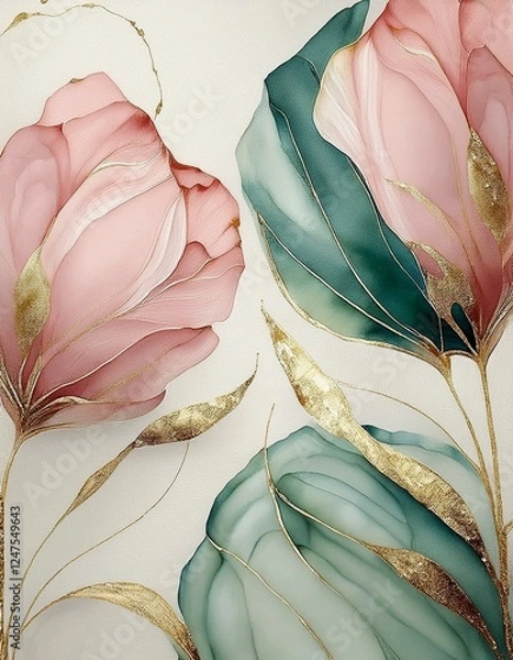 Fototapeta fiori astratti colori tenui