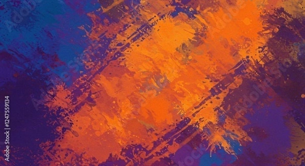 Fototapeta Abstract art with bold strokes and splatter effects for creative projects