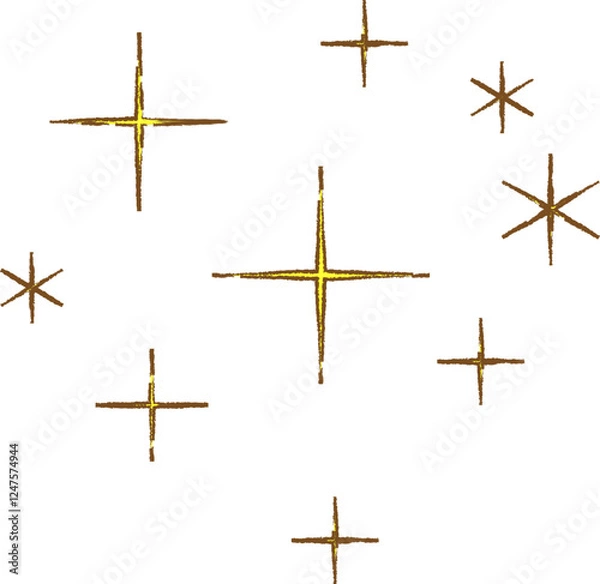 Fototapeta 輝くキラキラのエフェクト、ピカピカ。