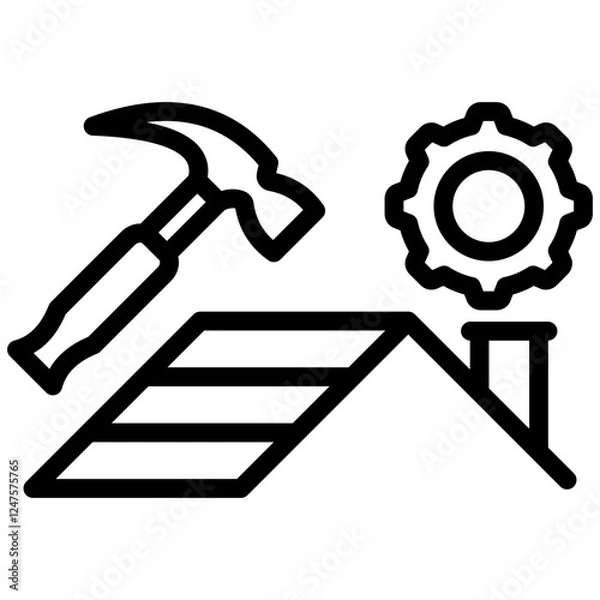 Fototapeta Roofing Icon