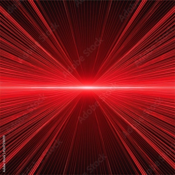 Fototapeta Red line of light speed motion background