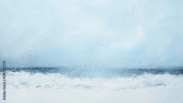 Obraz serene winter seascape